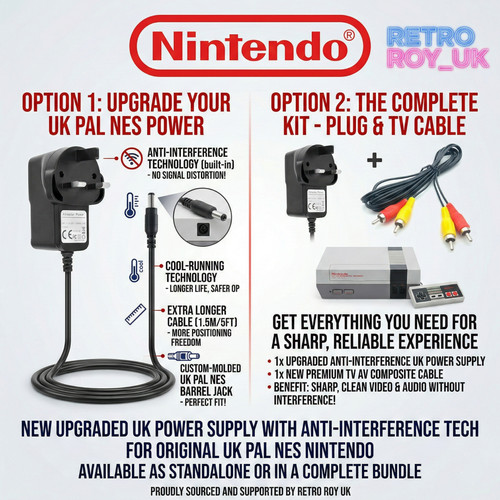Nintendo nes power supply - supply, uk